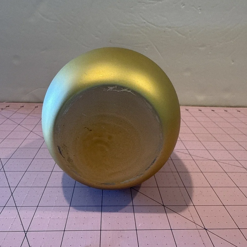 Gold Metallic Vase With Matte Finish